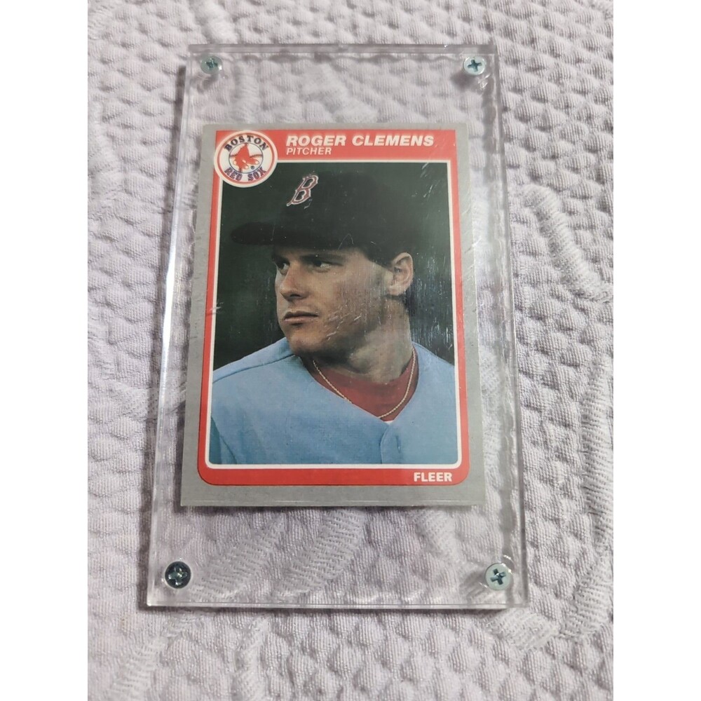 1985 Fleer - #155 Roger Clemens Rookie Card With Cover Ungraded